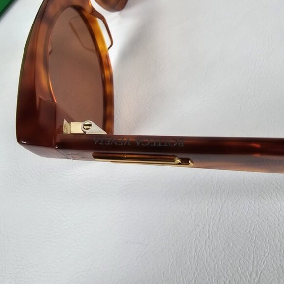 NWT BOTTEGA VENETA HAVANA-HAVANA BROWN SUNGLASSES JAPAN 🇯🇵 Made BV1061S UNISEX - Picture 7 of 16